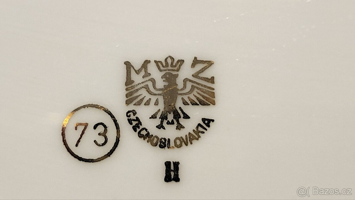 NÁDHERNÝ porcelánový podnos, STARÁ ROLE, 36 cm - 4