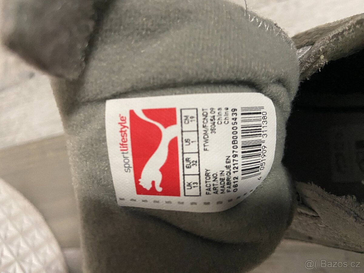 Dětské kotníkové tenisky Puma, velikost EUR 32, 19 cm - 4