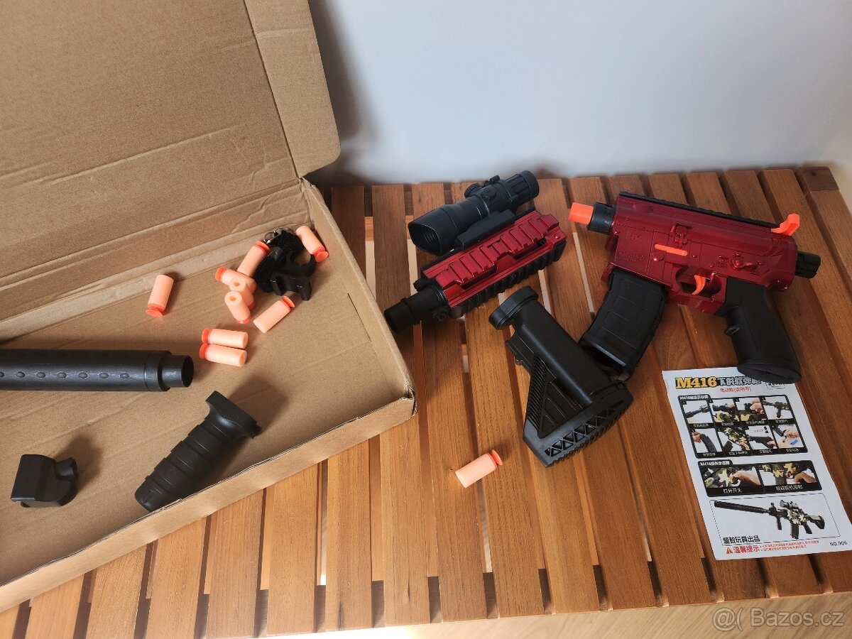 Dětská pistole M416 Puška na měkké náboje - 4