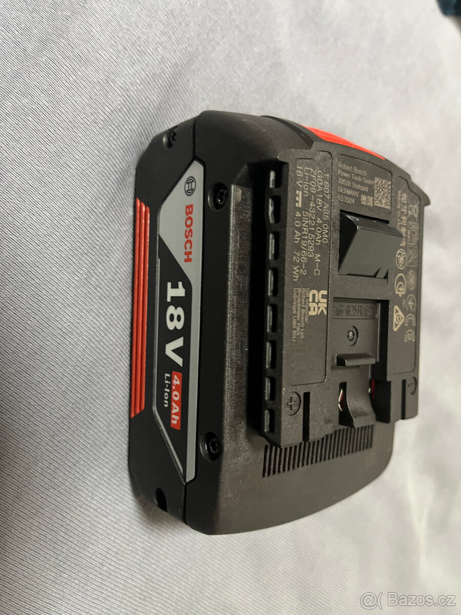 Bosch aku GBA 18 V 4,0 Ah + rychlo nabíječka GAL 18V-40 - 4