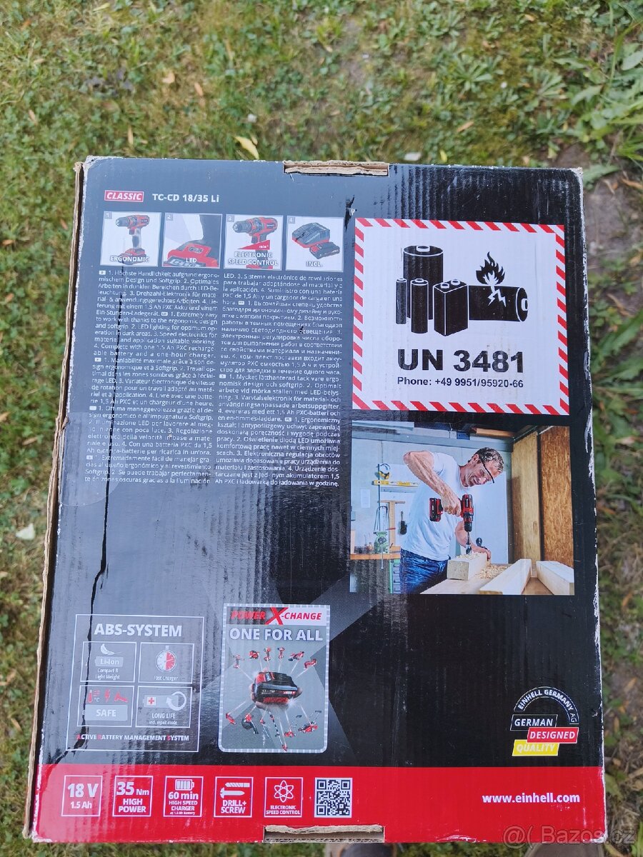 Aku vrtací šroubovák Einhell TC-CD 18/35 - 18V/1,5Ah - 4