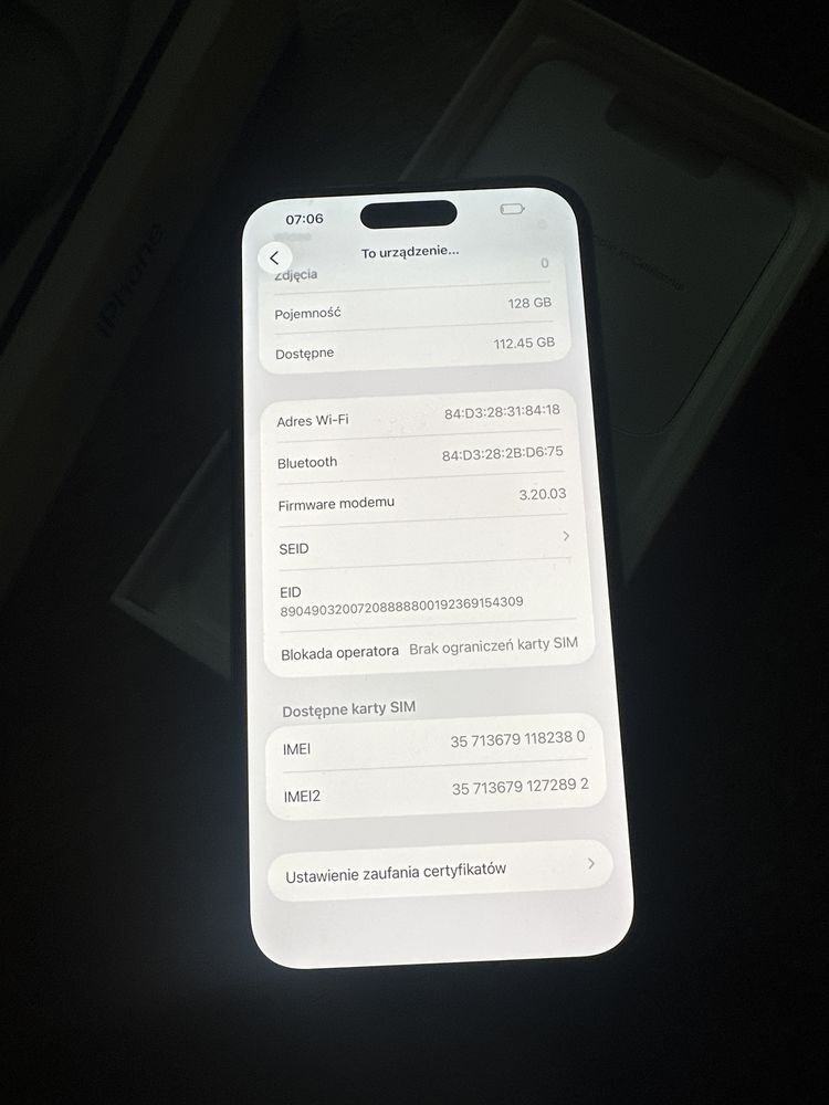 iPhone 15 plus 128 GB černá barva perfektní - 97 % - 4