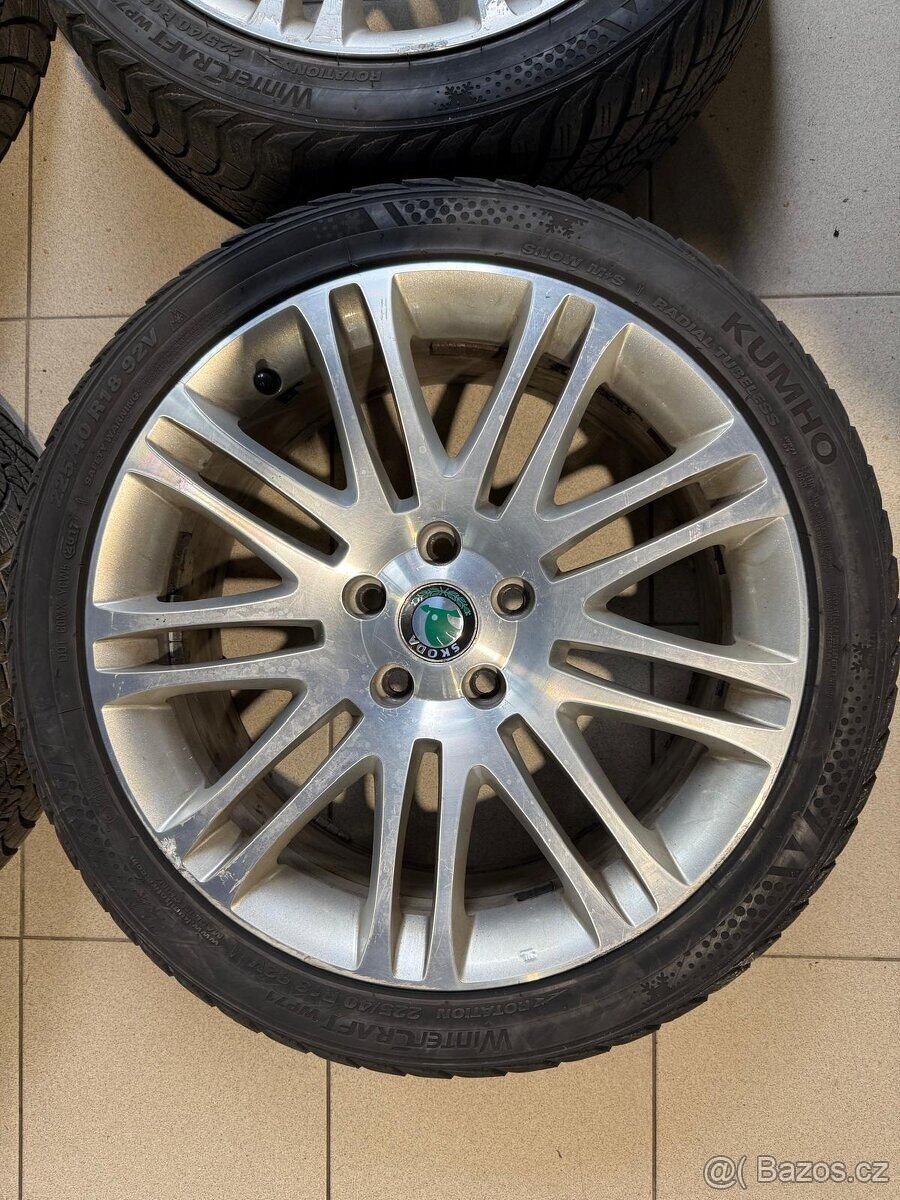 Alu kola LUXON R18 5x112 ET46 + zimní pneu 225/40 R18 - 4