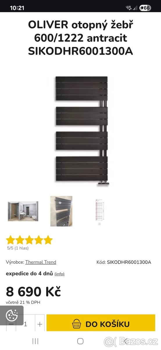 Koupelnový radiator - žebřík - 4