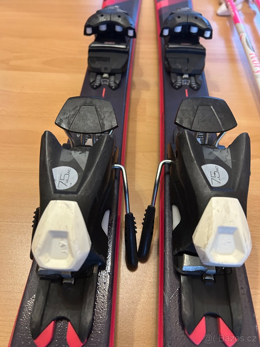 Lyže Elan 146cm s vázáním - dívčí a hůlky 115 cm - 4