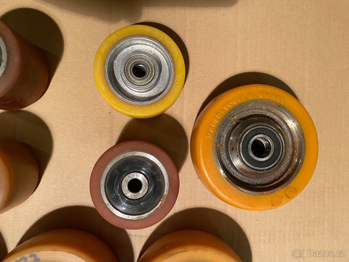 Paletový vozík, paleťák- kolečka- nová-více kusů a velikostí - 4