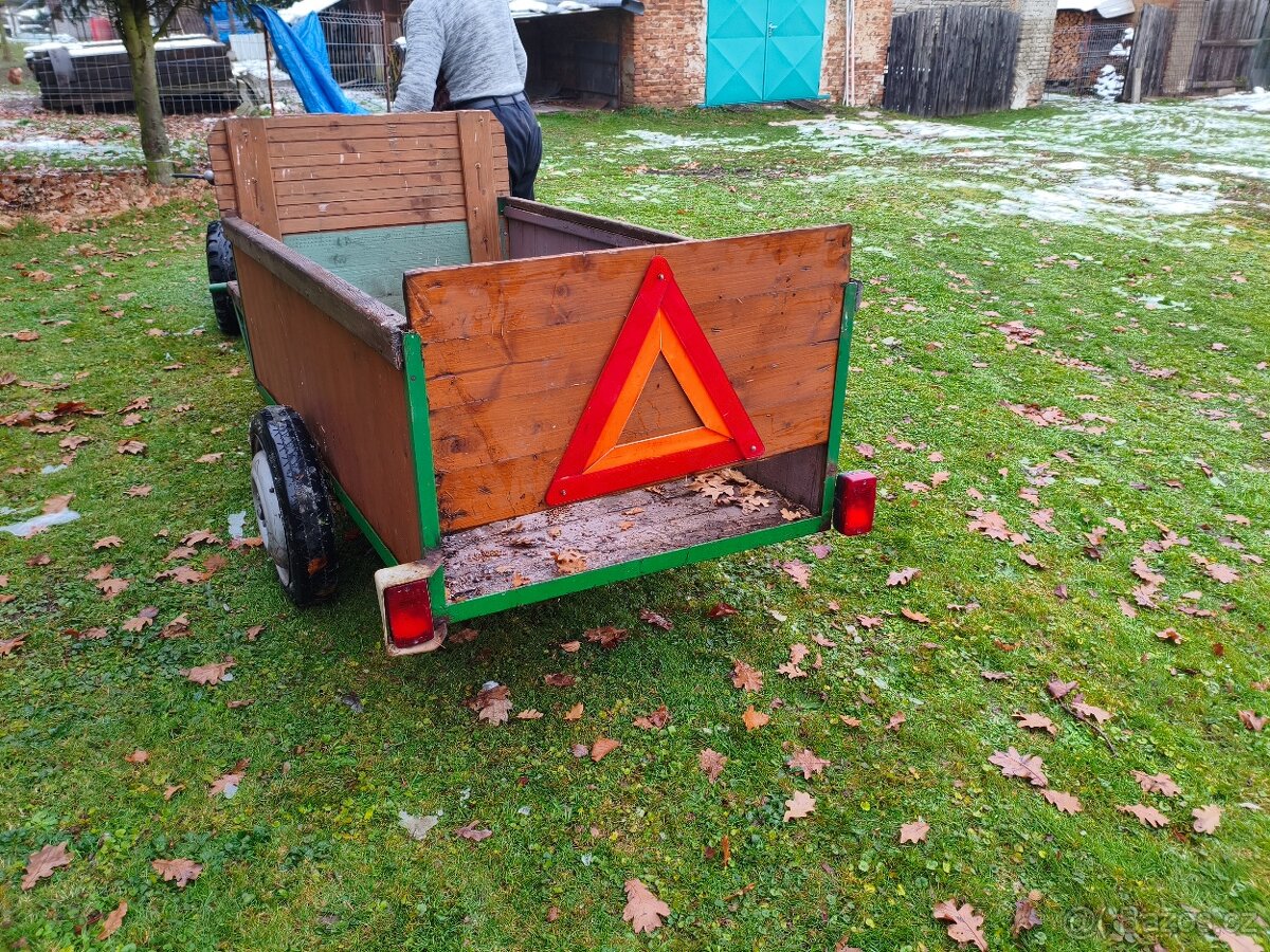 Malotraktor domácí výroby dvoukolový+ vlek - 4