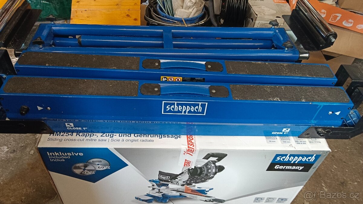 Pokosová pila Scheppach HM 254 vč. stojanu + nový kotouč - 4