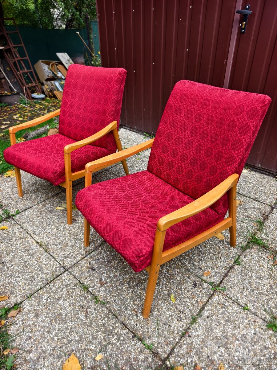 Retro křesla Ton v krásném stavu_cena za kus - 4