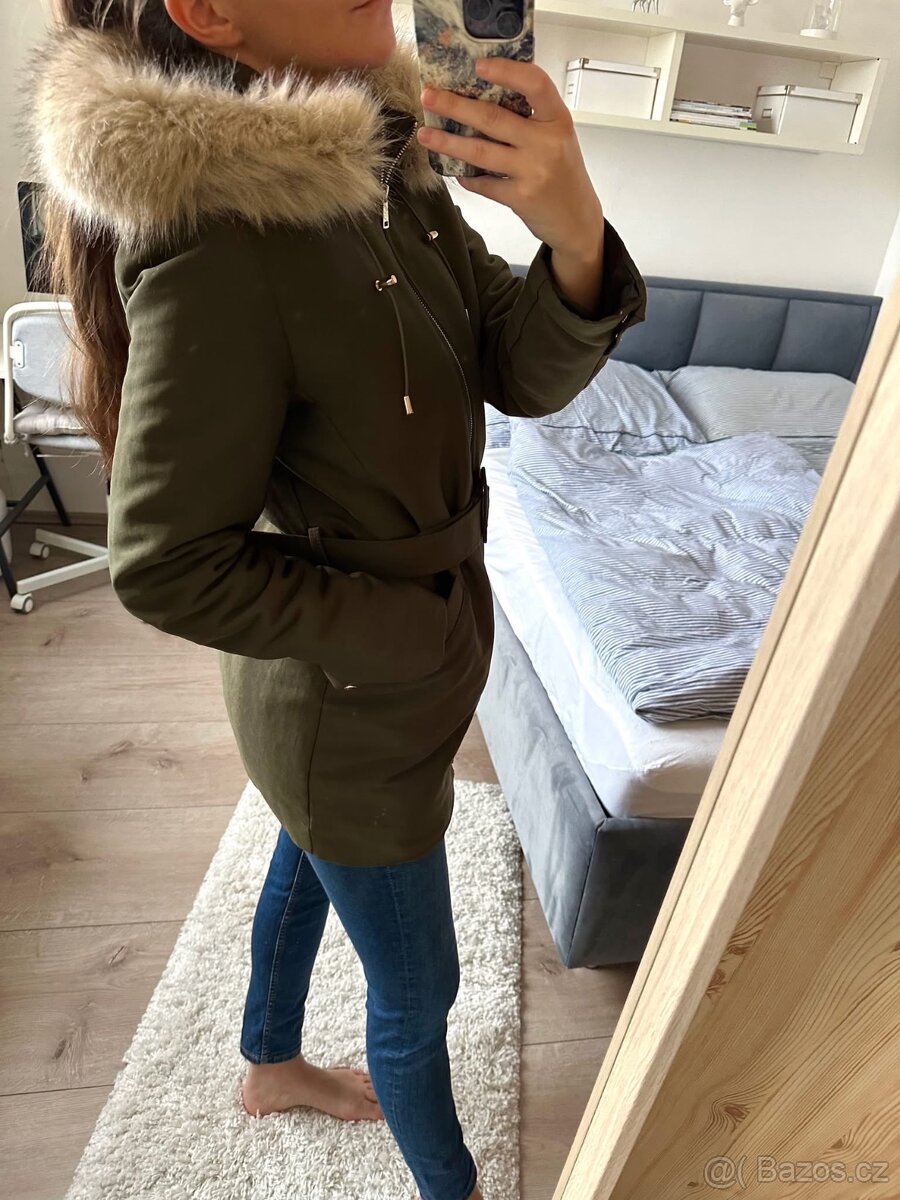 MANGO ZIMNÍ BUNDA / KHAKI PARKA - 4