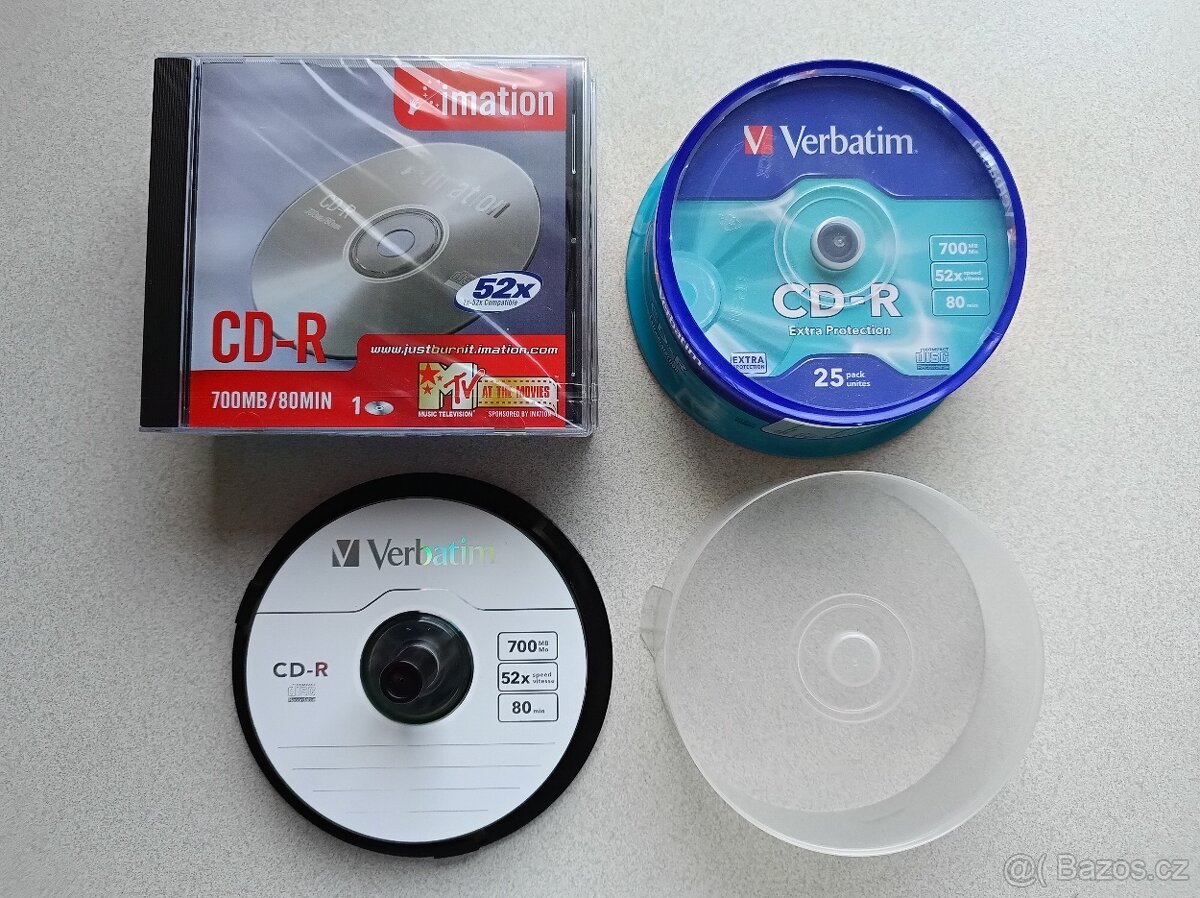 NOVÁ, nerozbalená CD-R a CD-R a DVD-RW. I jednotlivě. - 4