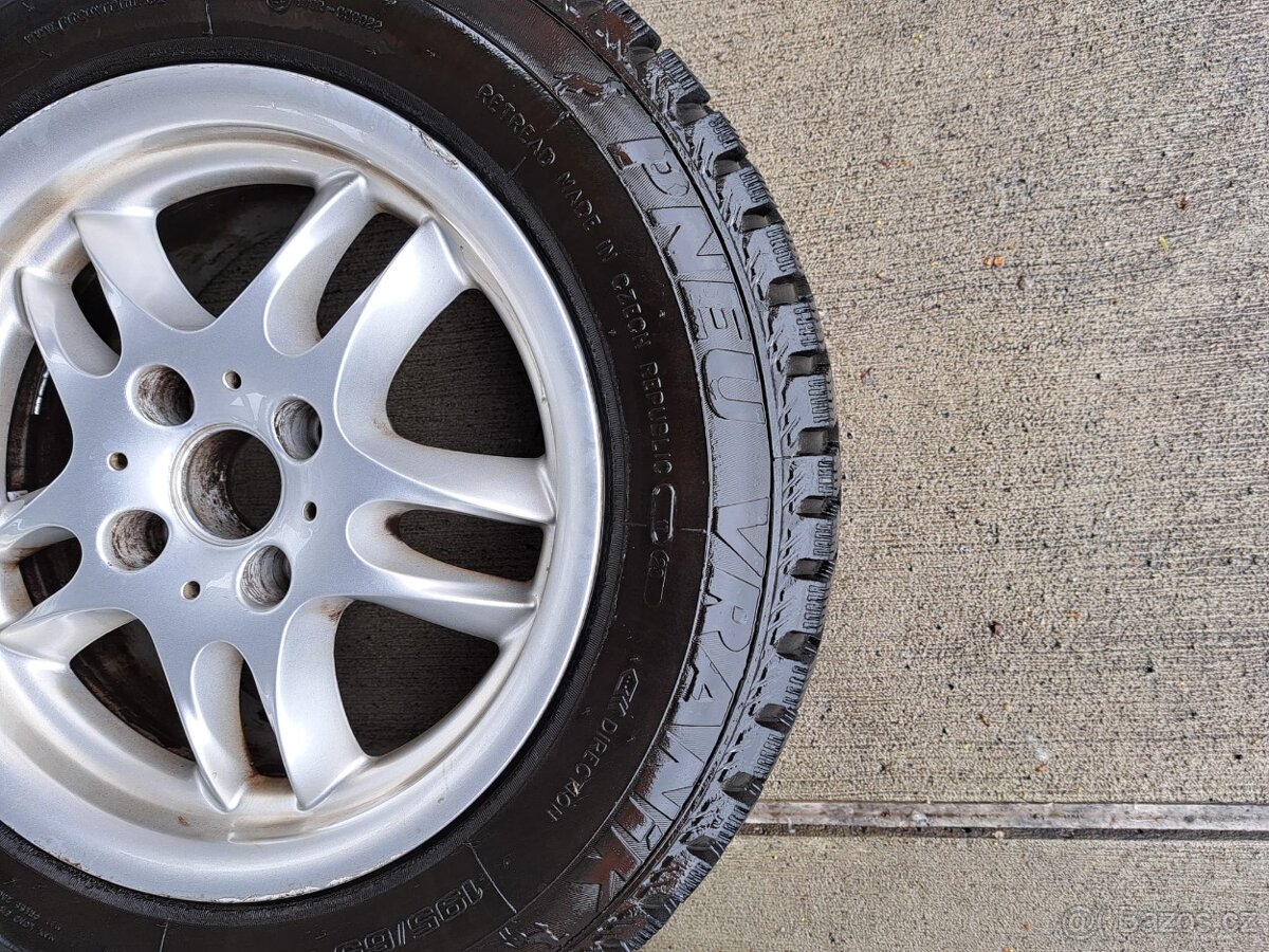 Pneu Vraník 195/65/r15 91 T zimní + alu kola 4x108 - 4