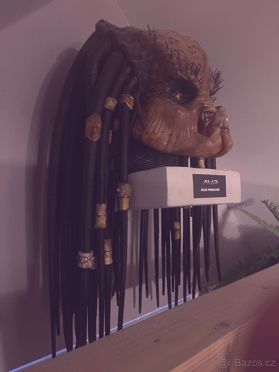 Scar Predator life size hlava, AVP, rarita - 4