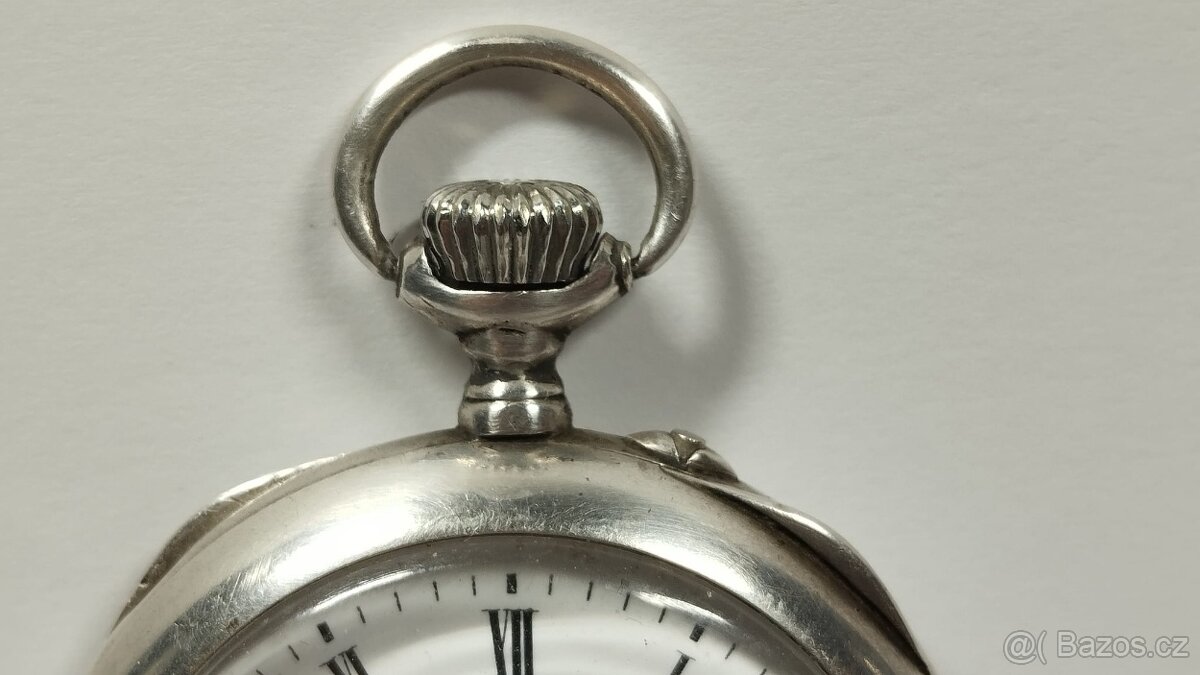 Staré stříbrné kapesní hodinky, stříbro, ag, zasiláme ihned - 4