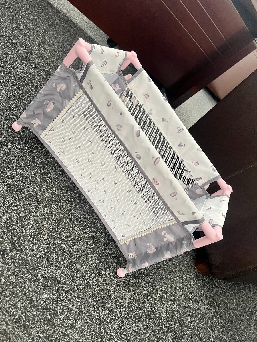 Skládací hluboký kočárek pro panenky + postylka ZDARMA - 4