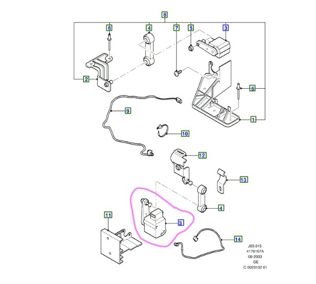 Nový přední snímač naklápění světel Ford Mondeo 2000-2007 - 4