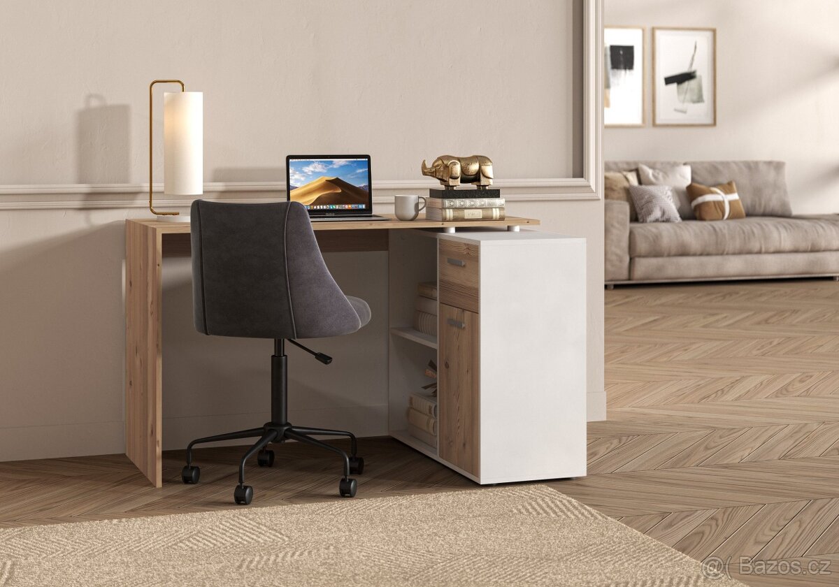 Rohový psací stůl AUGSBURG - 4