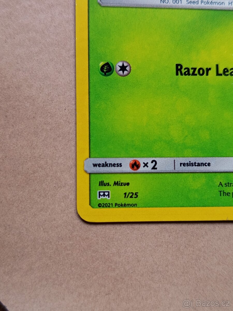 Karta Pokémon Bulbasaur holo 2021 - 4