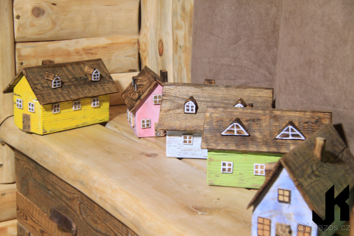 Dřevěný domeček žlutá chalupa AT057 - 4