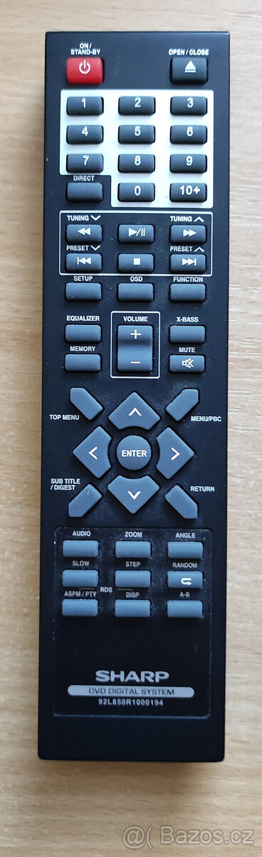 Dálkový ovladač DVD SHARP - domácí kino - 4