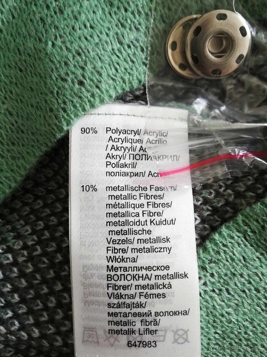 Úpletový dámský nový kabátek oversized vel.54 - 4