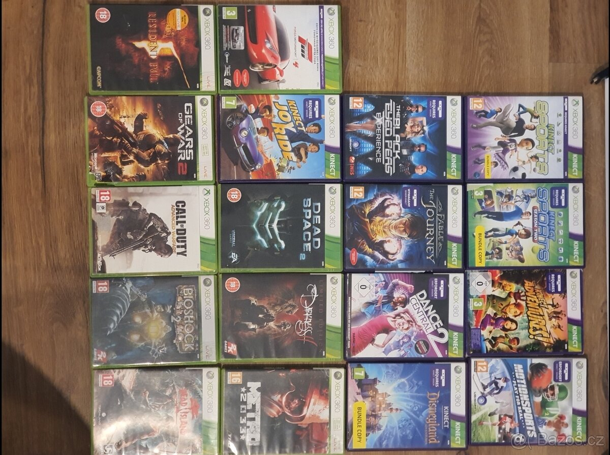 Xbox 360 S 256GB kinect, 2 ovladače a 18 her - 4