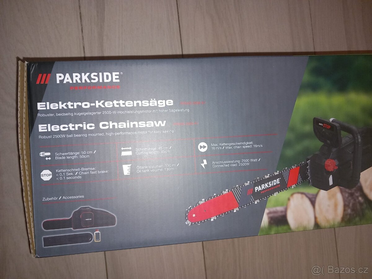 Prodám novou elektrickou řetězovou pilu Parkside performance - 4