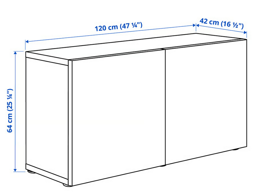 IKEA BESTÅ + Bílá/Selsviken lesklá dvířka - 4