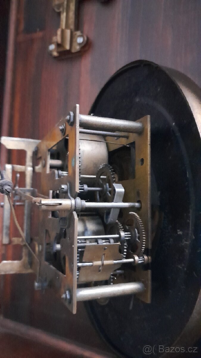 Hodiny staré nástené Gongschlac .viz Adler Gong orlice - 4