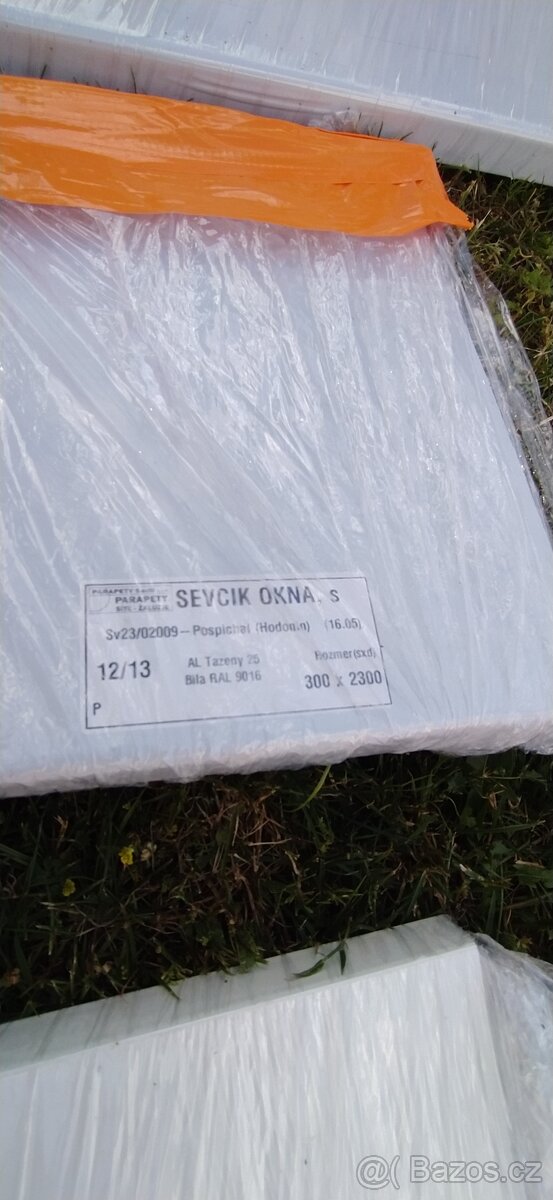 Prodám nové nepoužité hliníkové parapety - 4