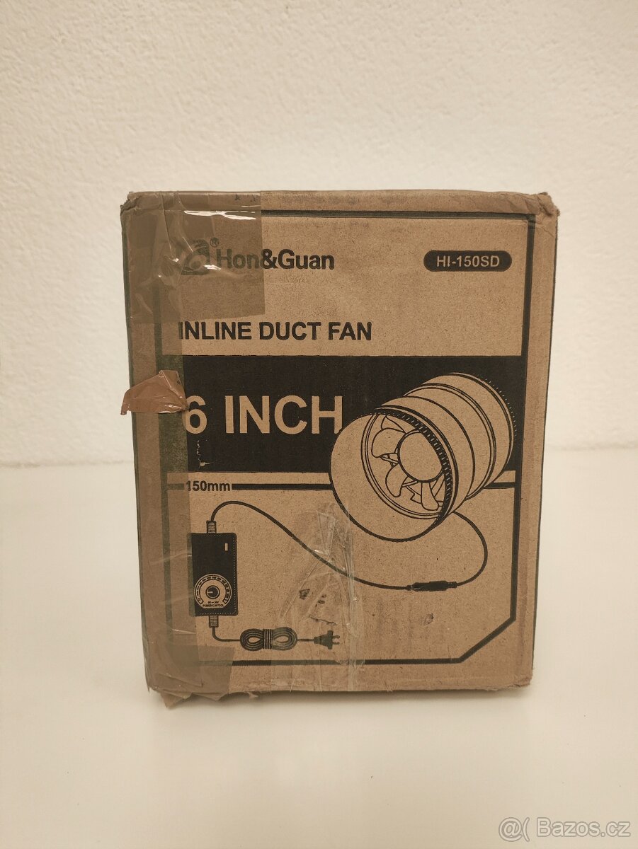 #054 Hon&Guan inline potrubný ventilátor 150 mm (6) + regulá - 4
