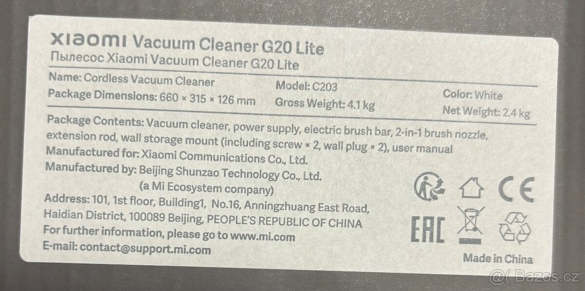 Xiaomi G20 lite bílý nový, nepoužitý - 4