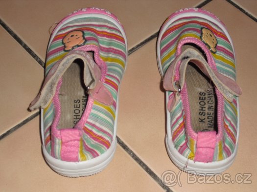 Plátěné botičky/bačkůrky pro holčičku na vel.25. - 4