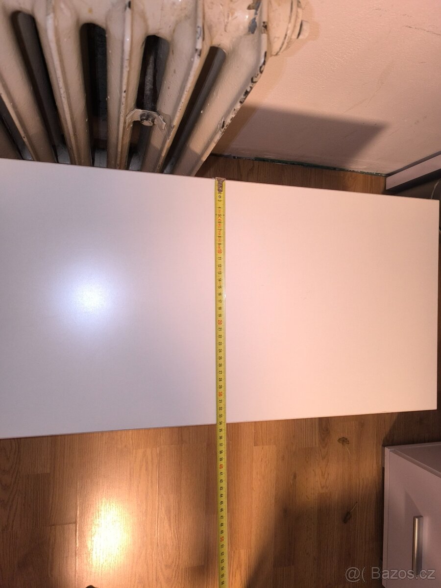 Botník / lavice na boty – bílý s kovovými tyčemi - 4