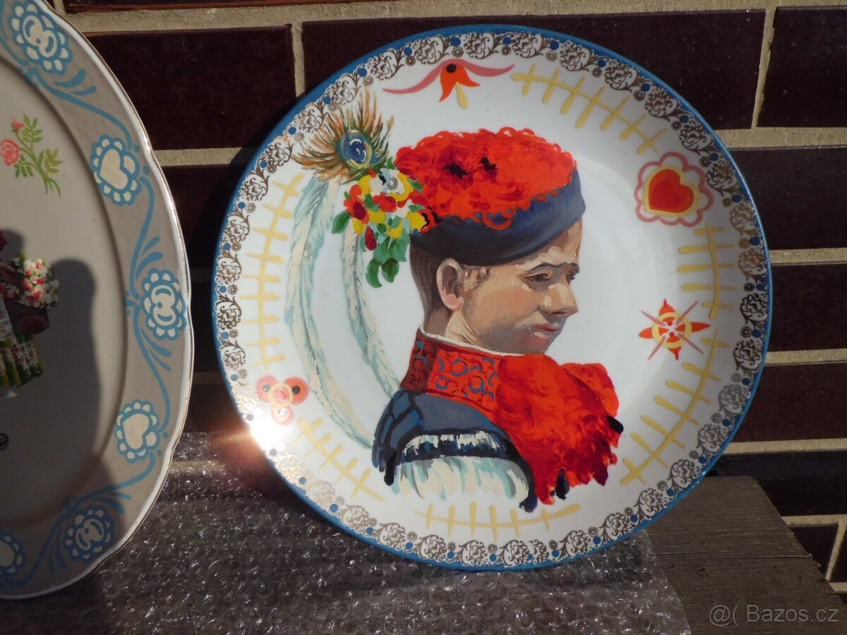 Ručně malovaný obraz na talíři. - 4