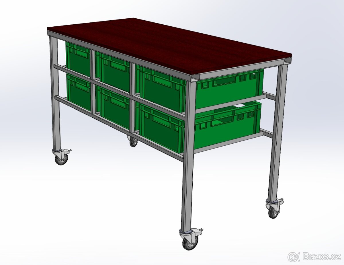 Pojízdný dílenský stůl - ponk - 4