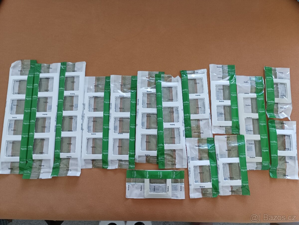 Elektromateriál - zásuvky, vypínače, rega, termostaty a jist - 4