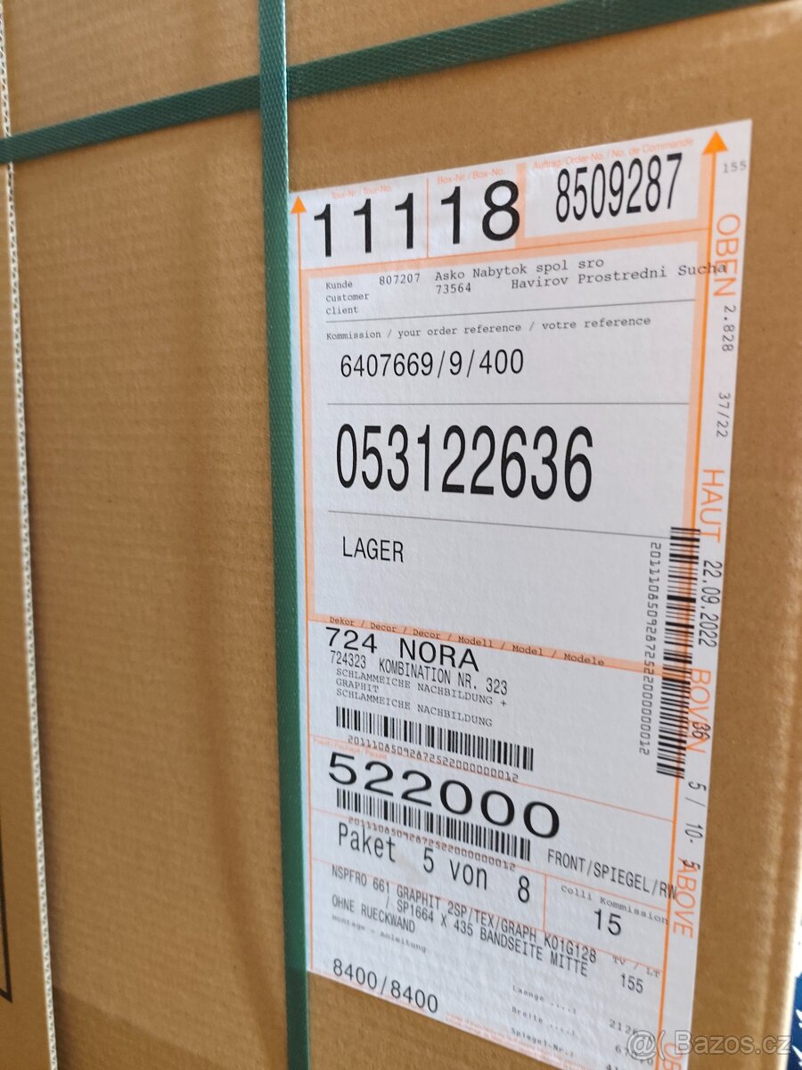 Sestava ložnice Nora, bílá/grafitová - 4