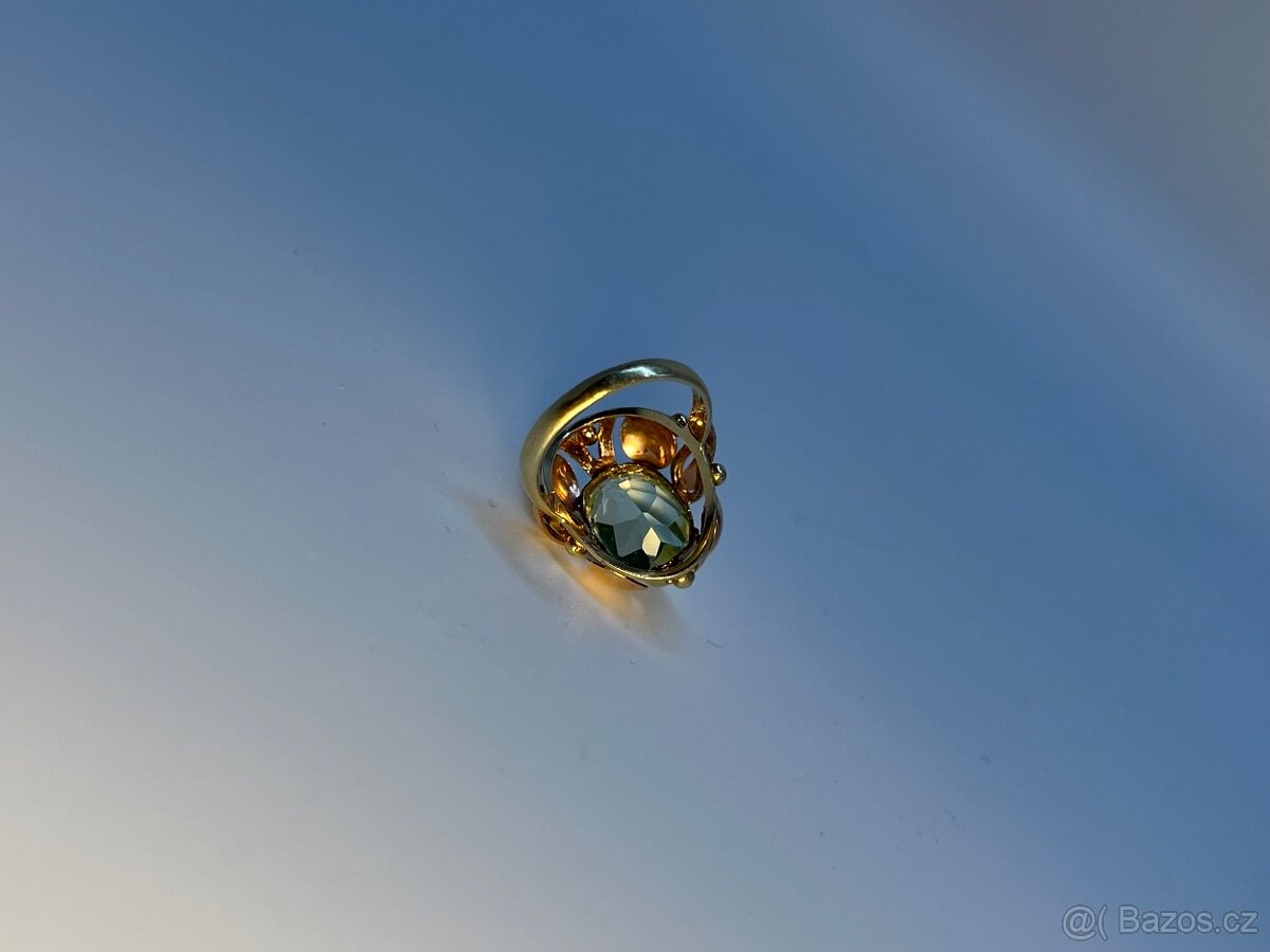 Krásný zlatý prsten - peridot - 4