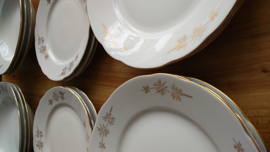 Servis retro jídelní souprava Československo ČSSR - SLEVA - 4