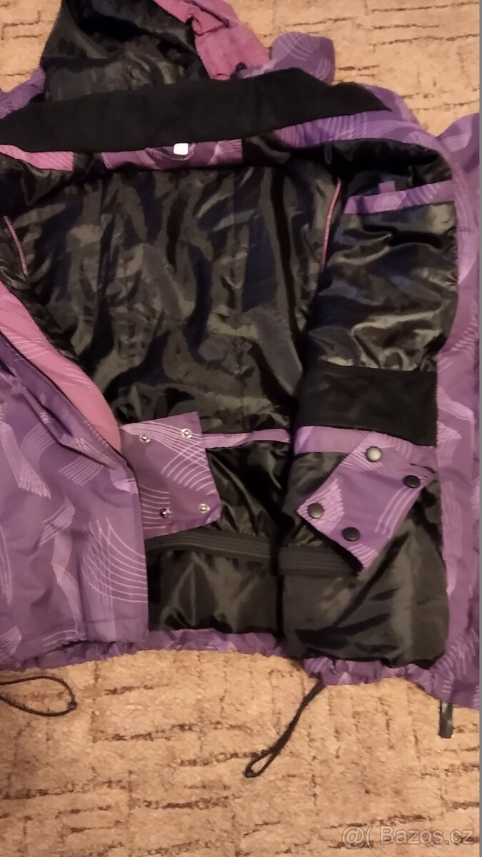 zimní dámská/pánská bunda barva fialová s kapucí; podzimní - 4