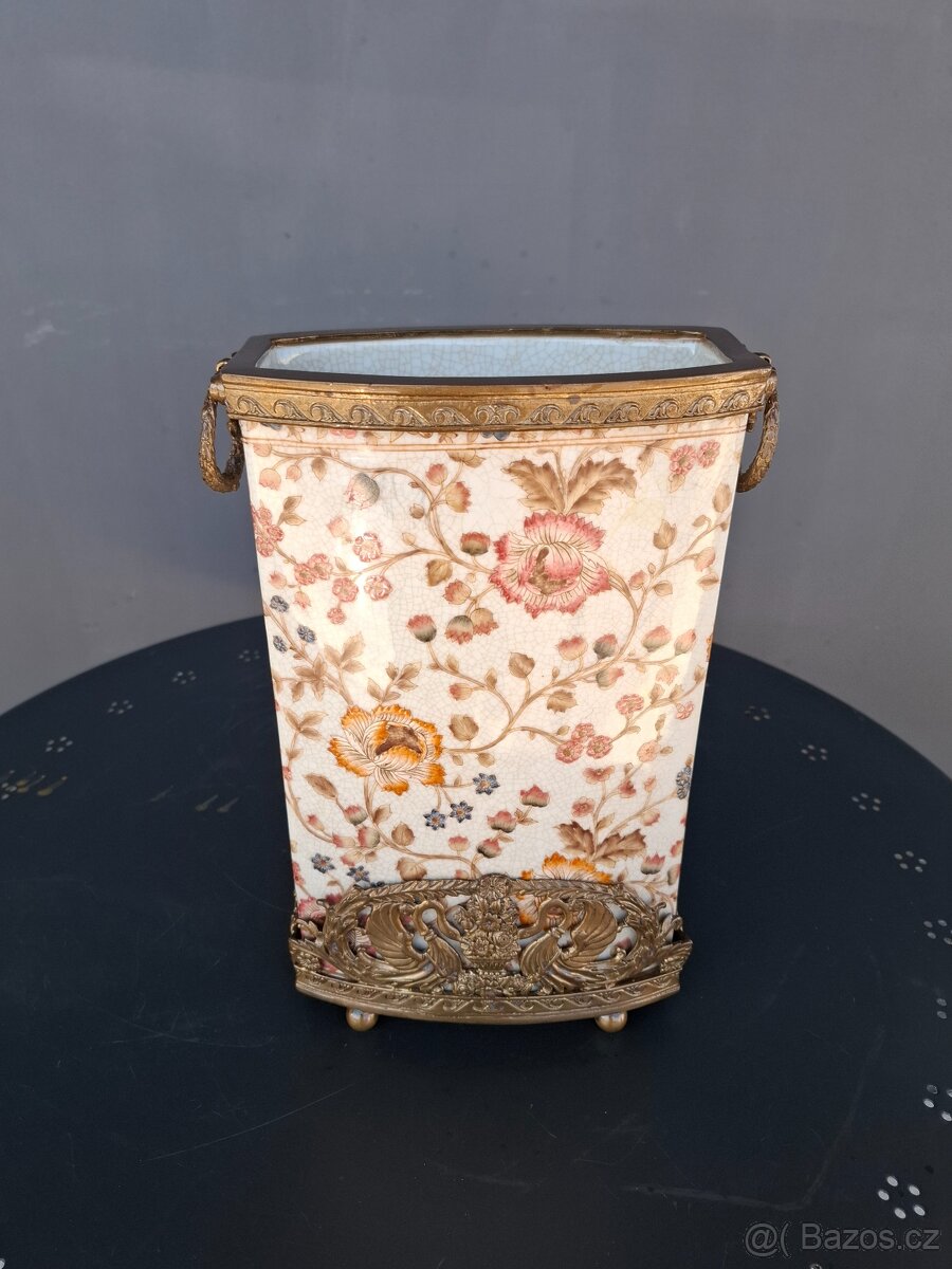 Secesní porcelánová váza, značená - 4