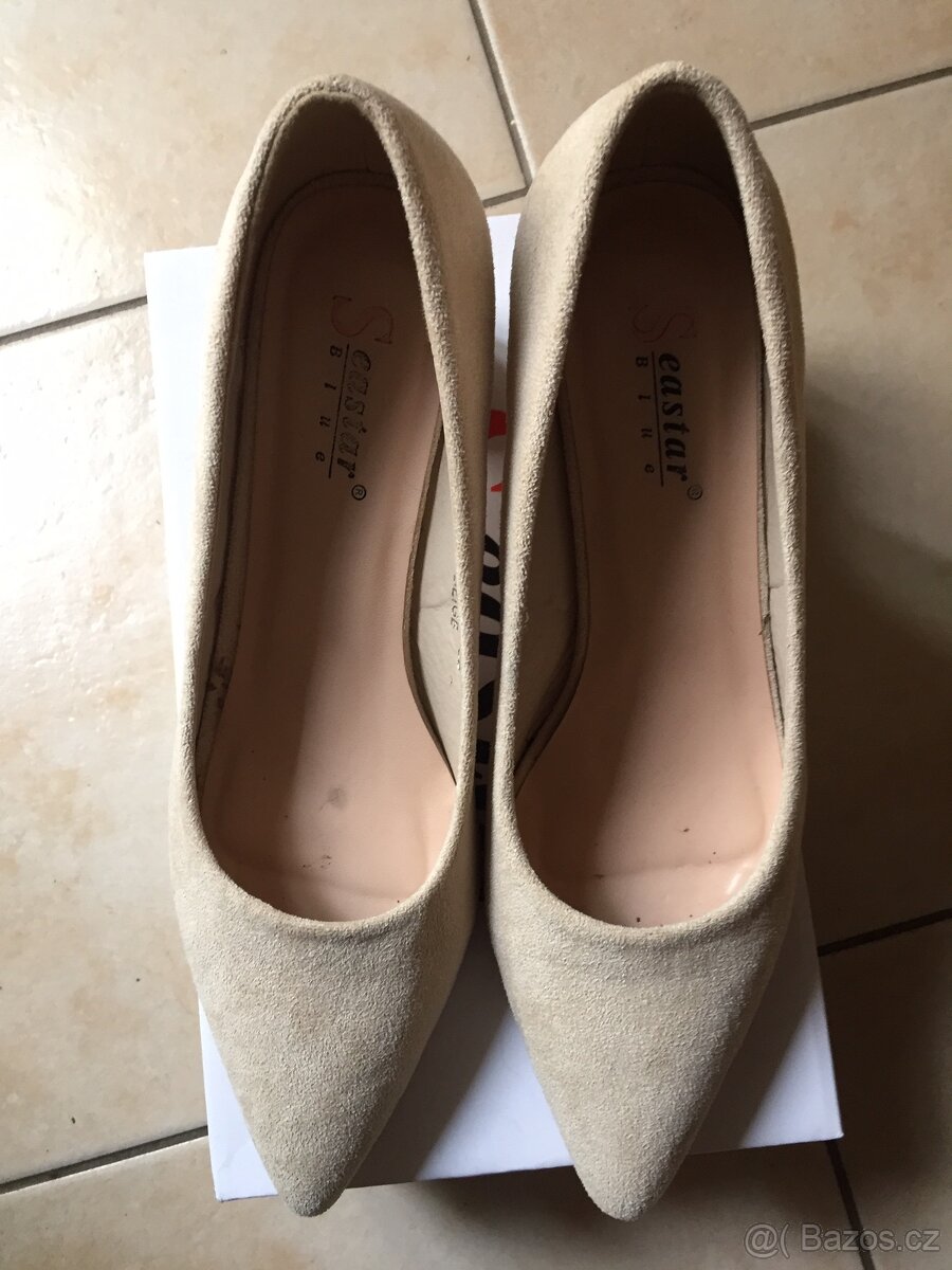 Obuv lodičky nude velikost 38 - 4