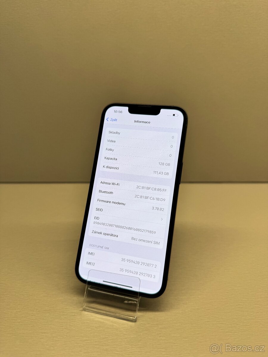 APPLE IPHONE 14 128GB - ČERNÝ,BATERIE 97%,ZÁRUKA - 4