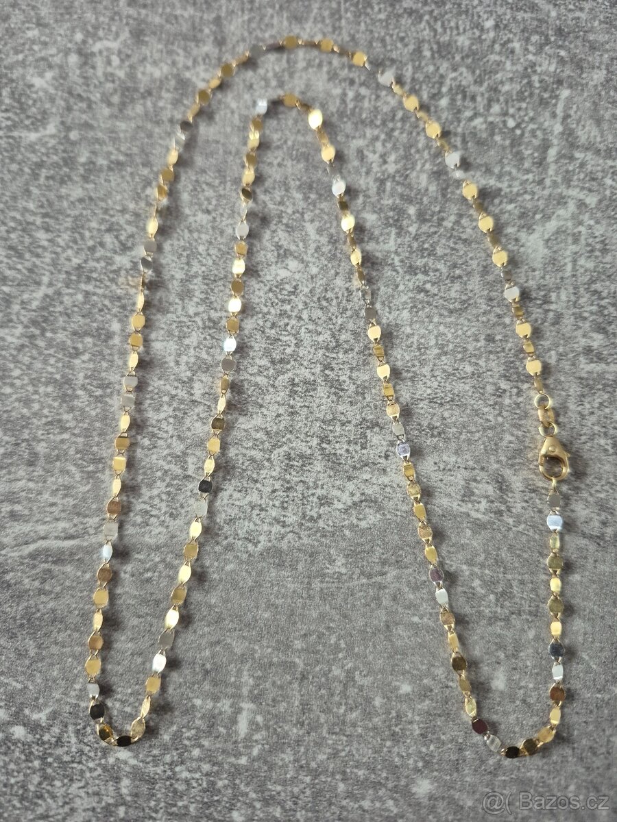 Pánský-dámský řetízek zlatý au585 14k - 4