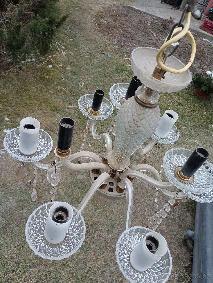 Skleněný lustr s ověsyNeuplny - 4