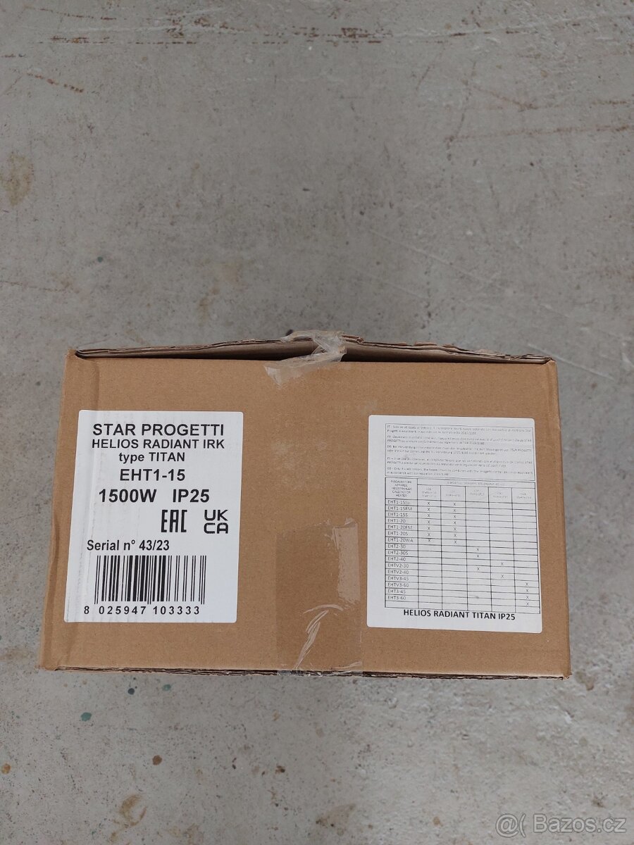 Infra zářič- topidlo Titan Super Power 1500W - 4