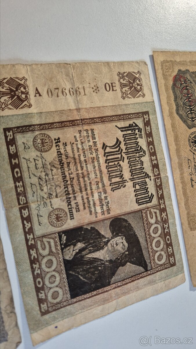 Staré německé bankovky 3x - 4
