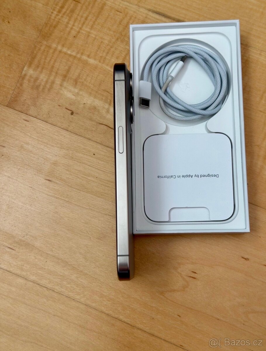 iPhone 15 Pro Max Natural Titanium BATERIE 100% TOP - 4