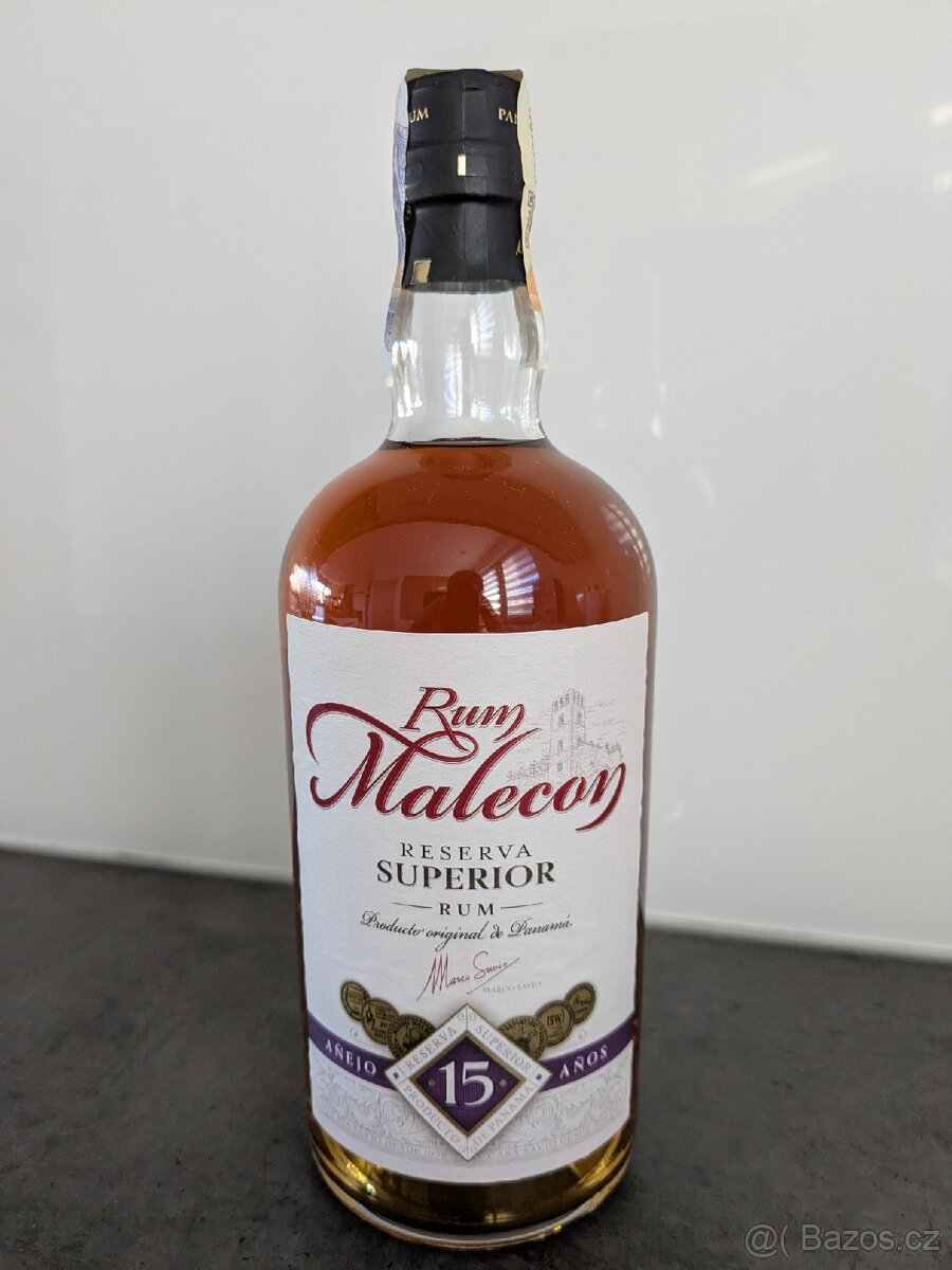 Rum Malecon 15 YO 0,7l 40% + skleničky - 4